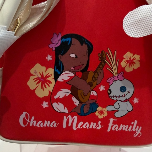 Loungefly Disney Lilo & Scrump Red and Green Backpack - Picture 5 of 6